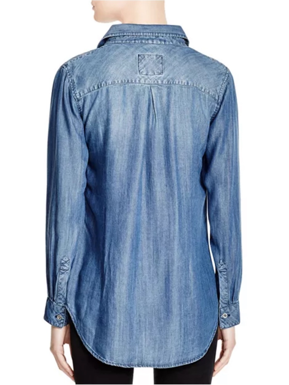 Rails Classic Blue Denim Button Down Carter Shirt w/ two Breast pockets Small - Picture 2 of 5